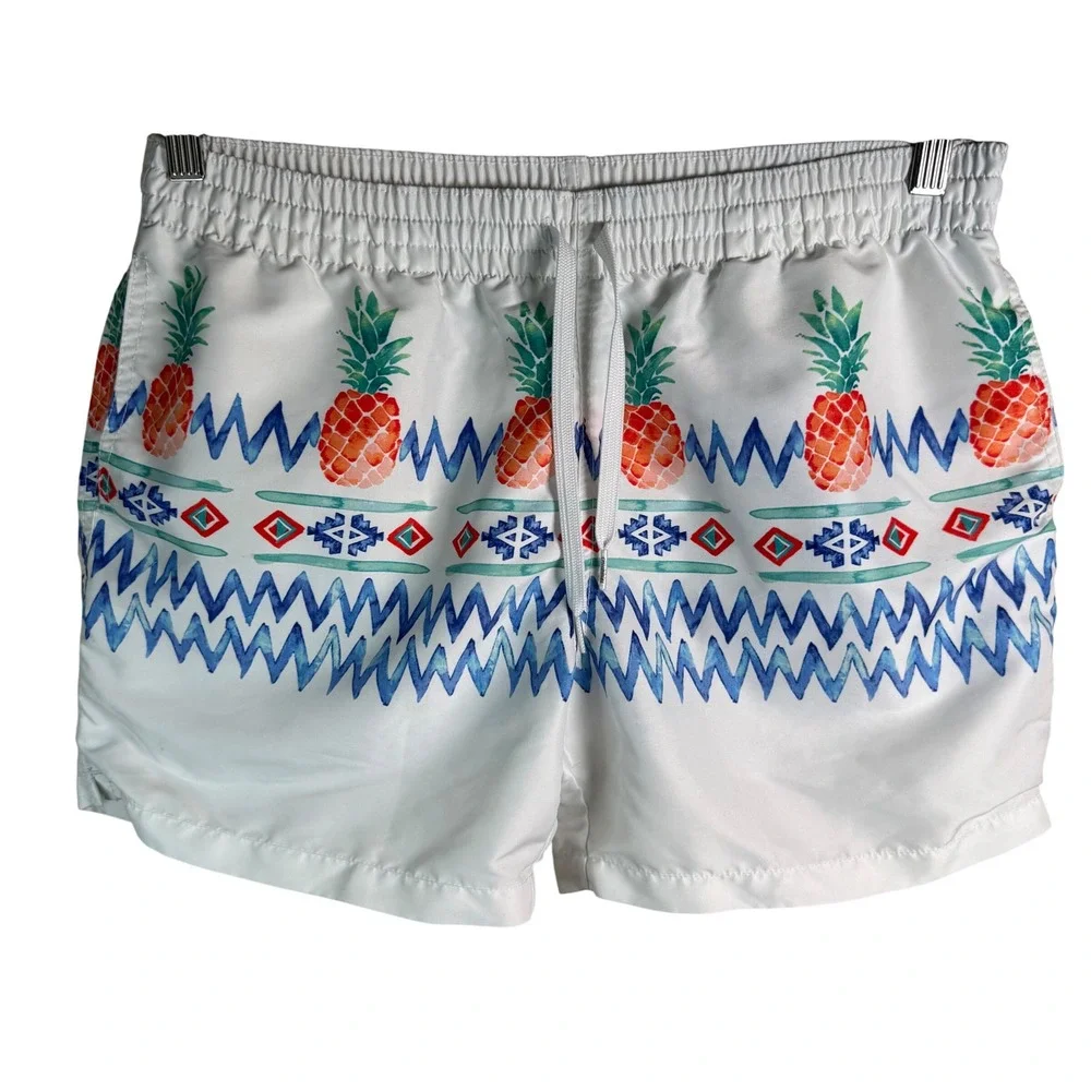 Chubbies Pineapple Aztec Board Shorts Swim Trunks Mens Med Tropical Vacation